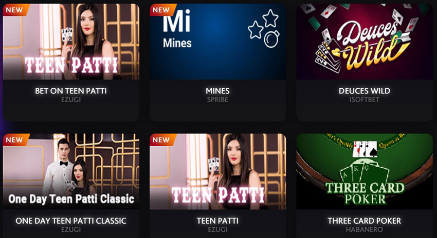 Live casino games