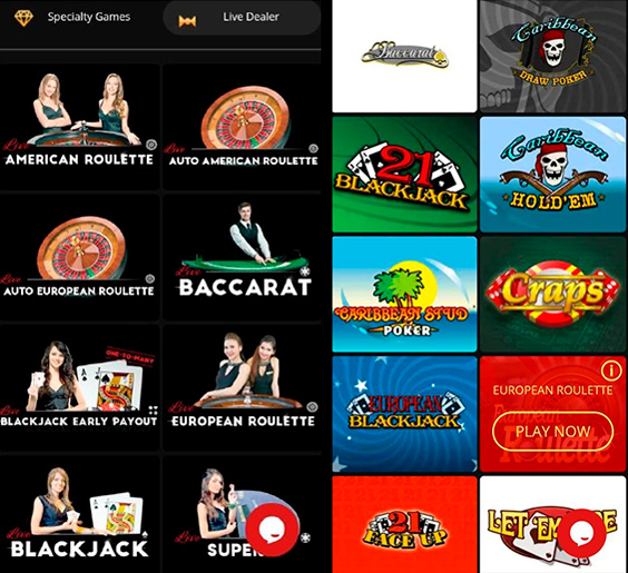 Live dealers