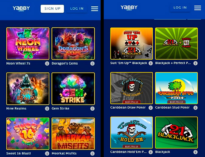 Mobile casino games