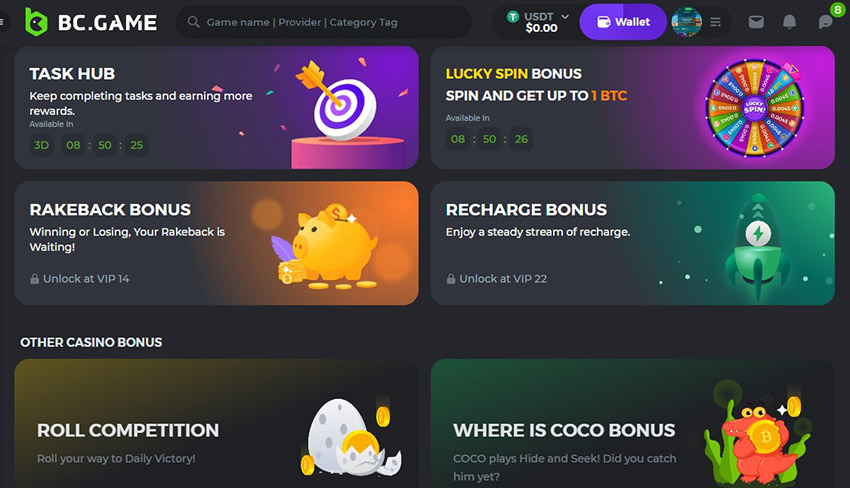 Bonus offers for players