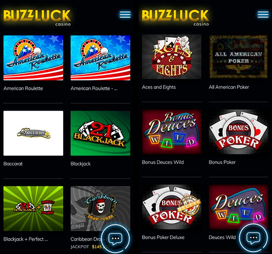 Catalog of casino entertainment