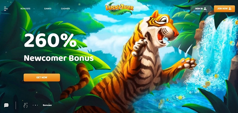 Lucky Tiger Casino homepage