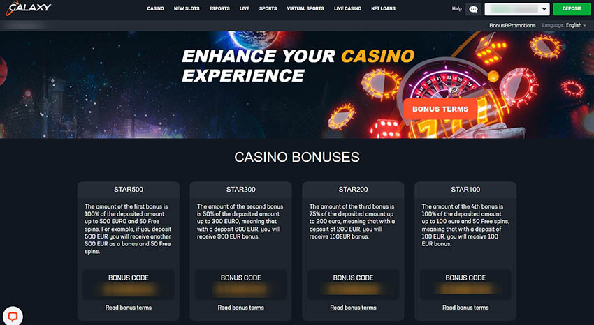 The bonus program page