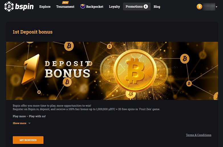 A section with bonuses