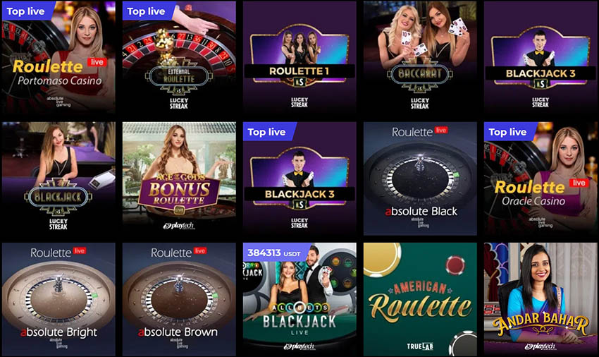 Games with live dealers