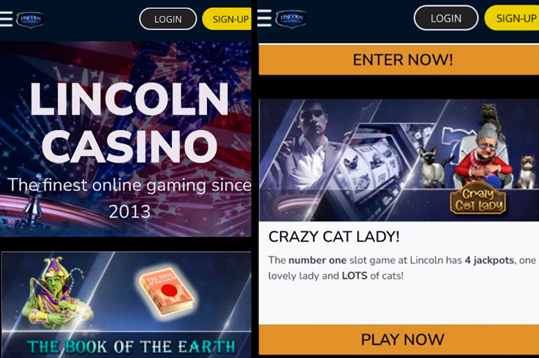 Home screen of the mobile version