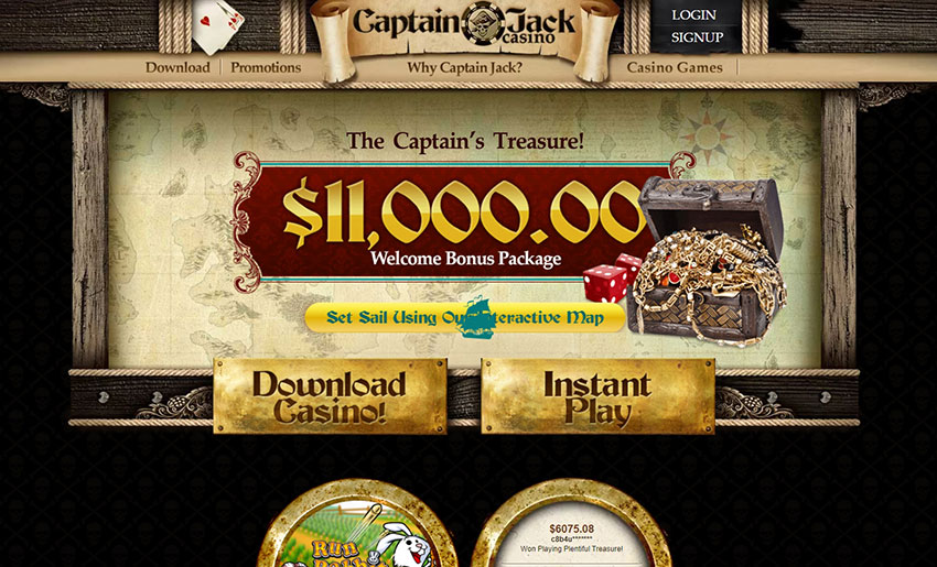 The homepage interface