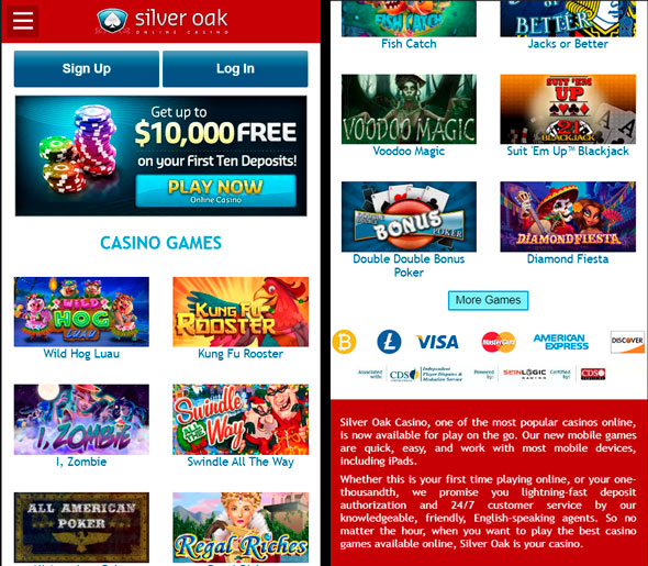 The main page and the footer