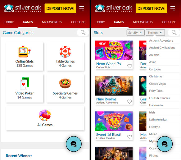 Categories and slots