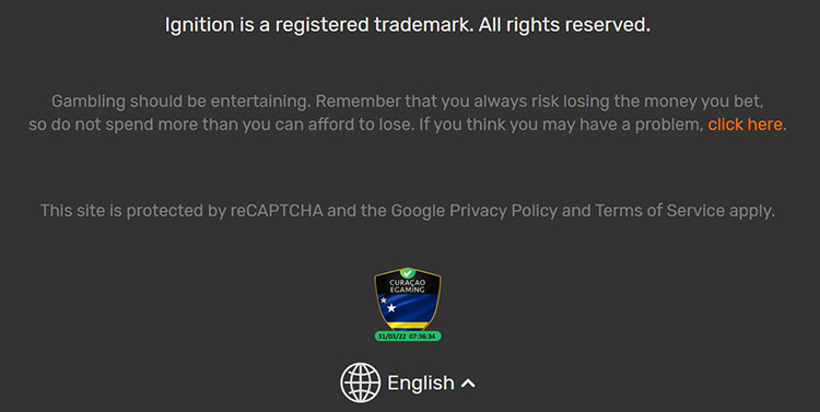 Ignition Casino License