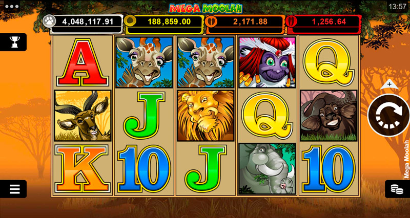 The Mega Moolah slot