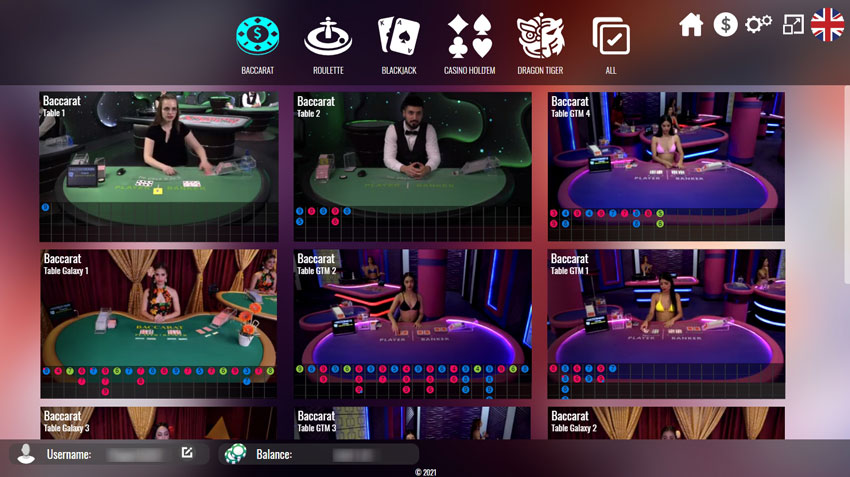 Live dealer casino games