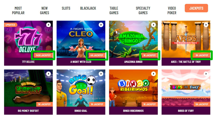 Slots with the jackpot