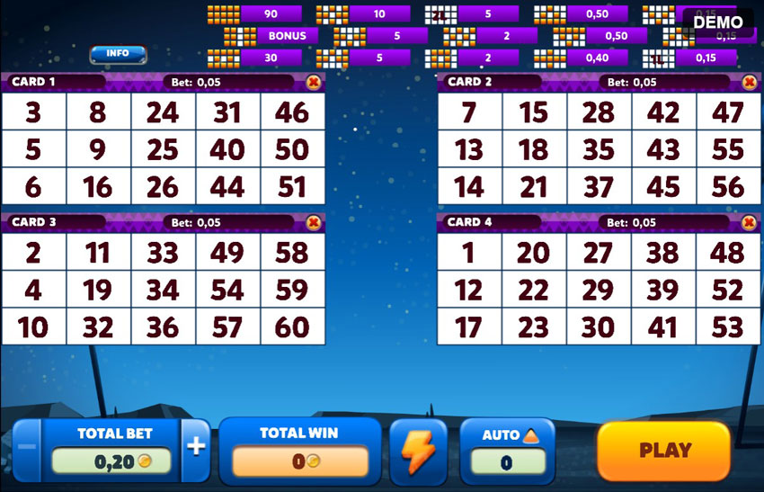 The online bingo game from Red Rake