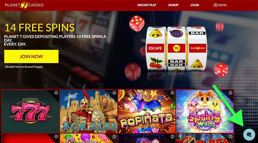 Planet7 Casino support