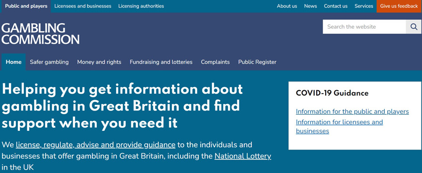 UK Gambling Commission website
