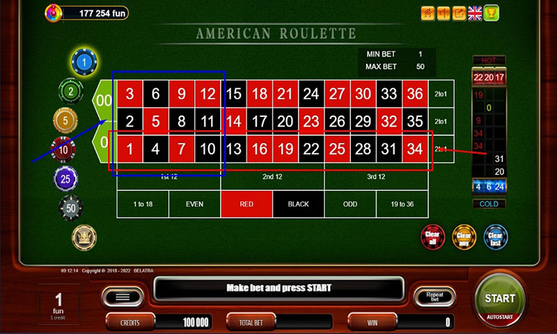 American roulette betting options