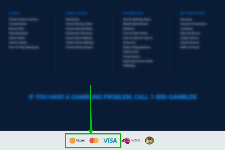 Deposit at an online casino