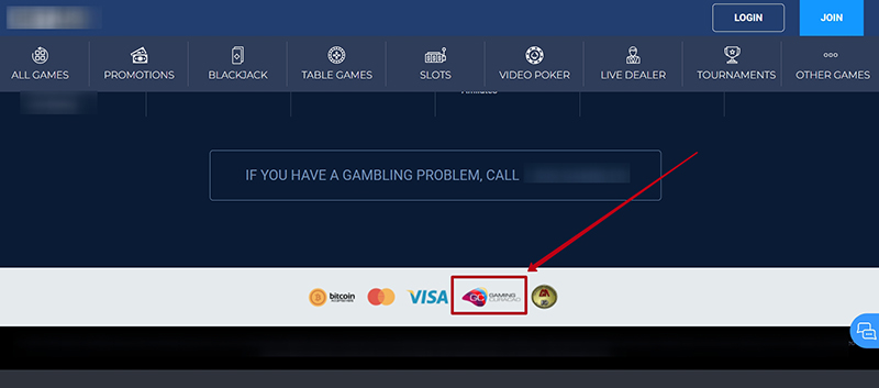 Regulator validator in the website footer