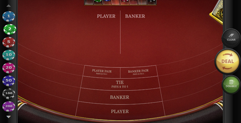 Baccarat playing field