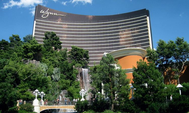 Artificial waterfall and lake