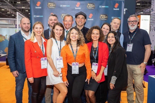 Swintt Team at ICE 2022 with Vinnie Jones