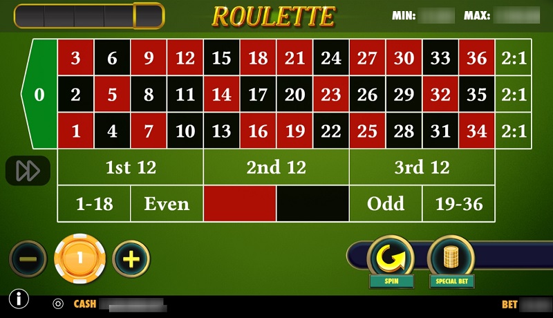 Classic roulette with one zero