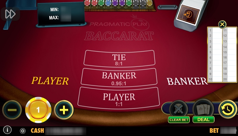 Baccarat playing field