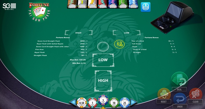 Pai Gow control panel