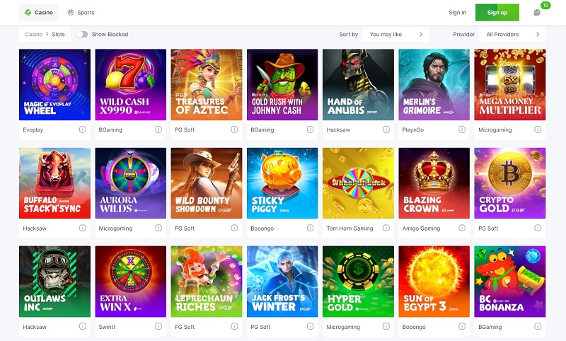 Slot machine games