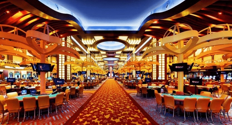 The casino hall at Resorts World Sentosa