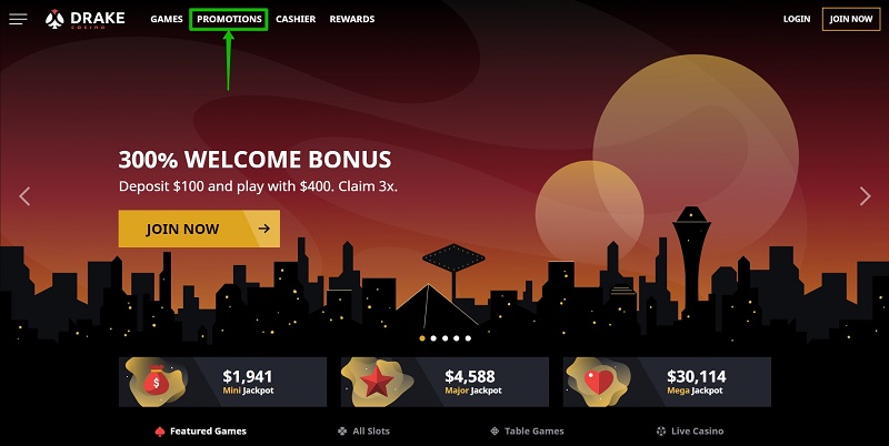 Promotions at online casinos