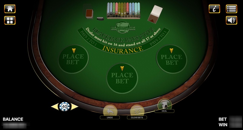 Blackjack playing field