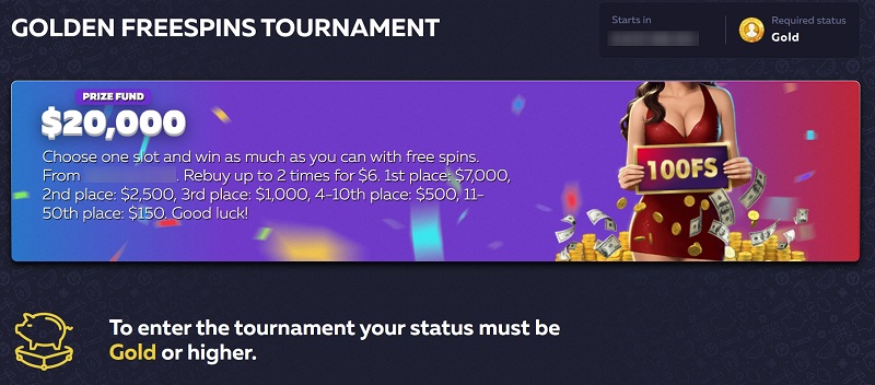Tournament conditions description
