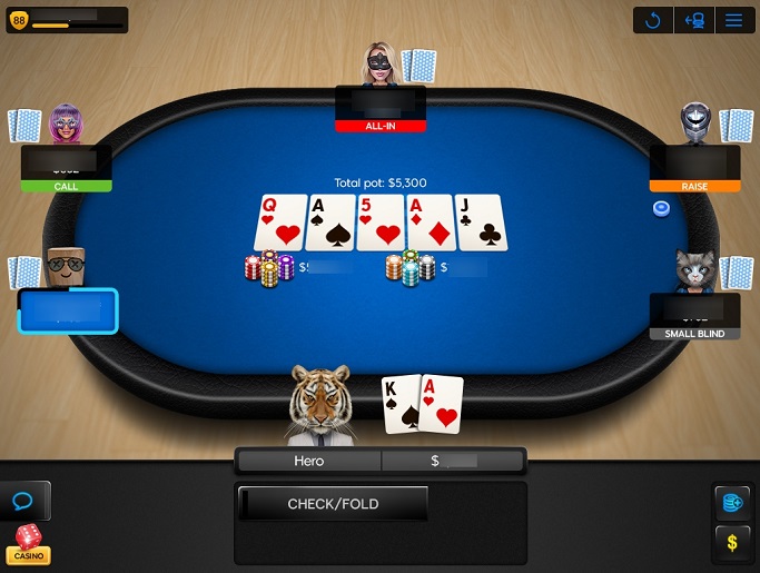 Texas Hold'em table