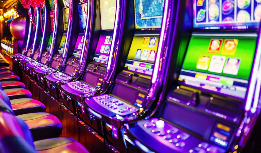 Video slots in a casino